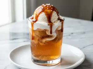 Fall Salted Caramel Apple Cider Float - featured image