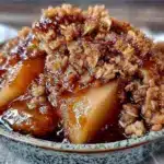 fall spiced pear crisp - featured image