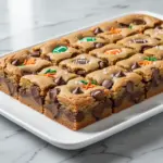 football season chocolate chip cookie bars - featured image
