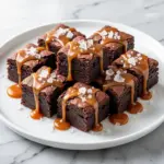 game day salted caramel brownie bites - featured image