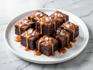game day salted caramel brownie bites - featured image