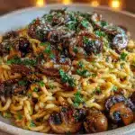 gluten-free creamy mushroom stroganoff - featured image