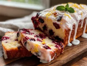 gluten-free lemon blueberry loaf - featured image