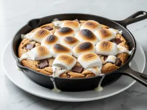 gooey smores cookie skillet - featured image