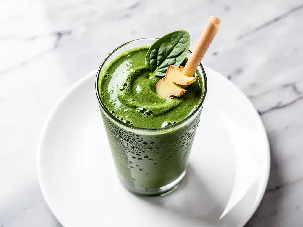 Green Pineapple Ginger Detox Smoothie: Easy 5-Min Busy Night Drink 4 Green Pineapple Ginger Detox Smoothie preparation steps