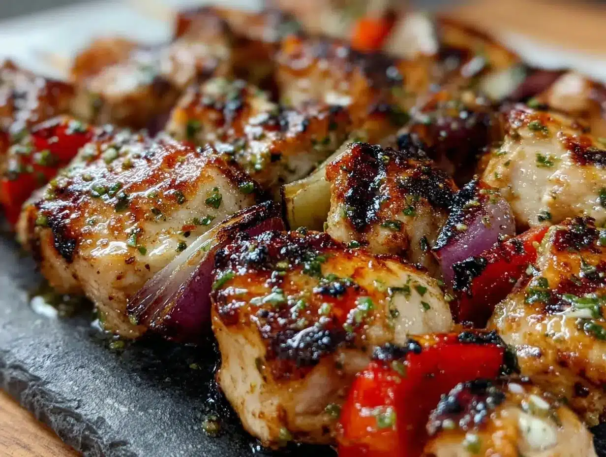High-Protein Greek Yogurt Chicken Souvlaki: Easy 1-Serving Dinner 4 High-Protein Greek Yogurt Chicken Souvlaki preparation steps