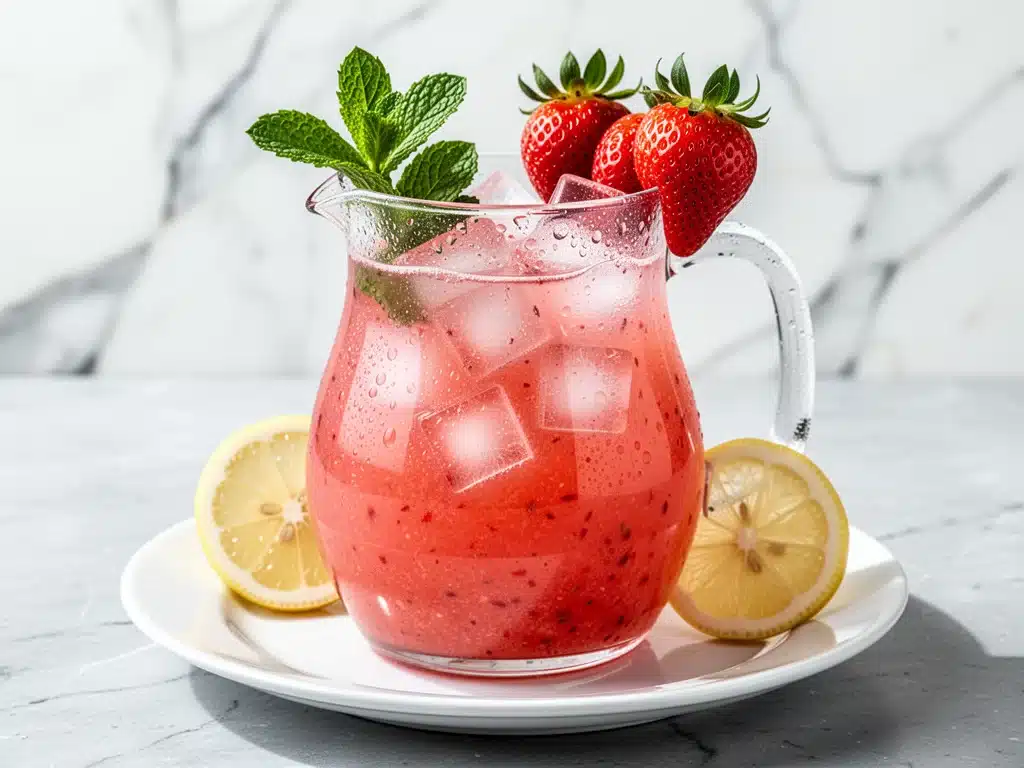 homemade strawberry lemonade - featured image
