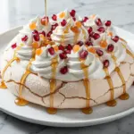 honey pomegranate pavlova - featured image