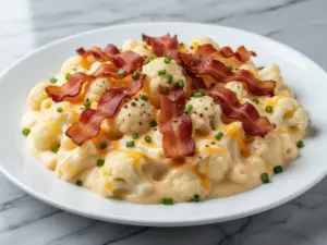 keto cauliflower mac and cheese - featured image