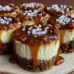 keto salted caramel cheesecake bites - featured image