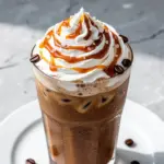 keto salted caramel coffee frappe - featured image