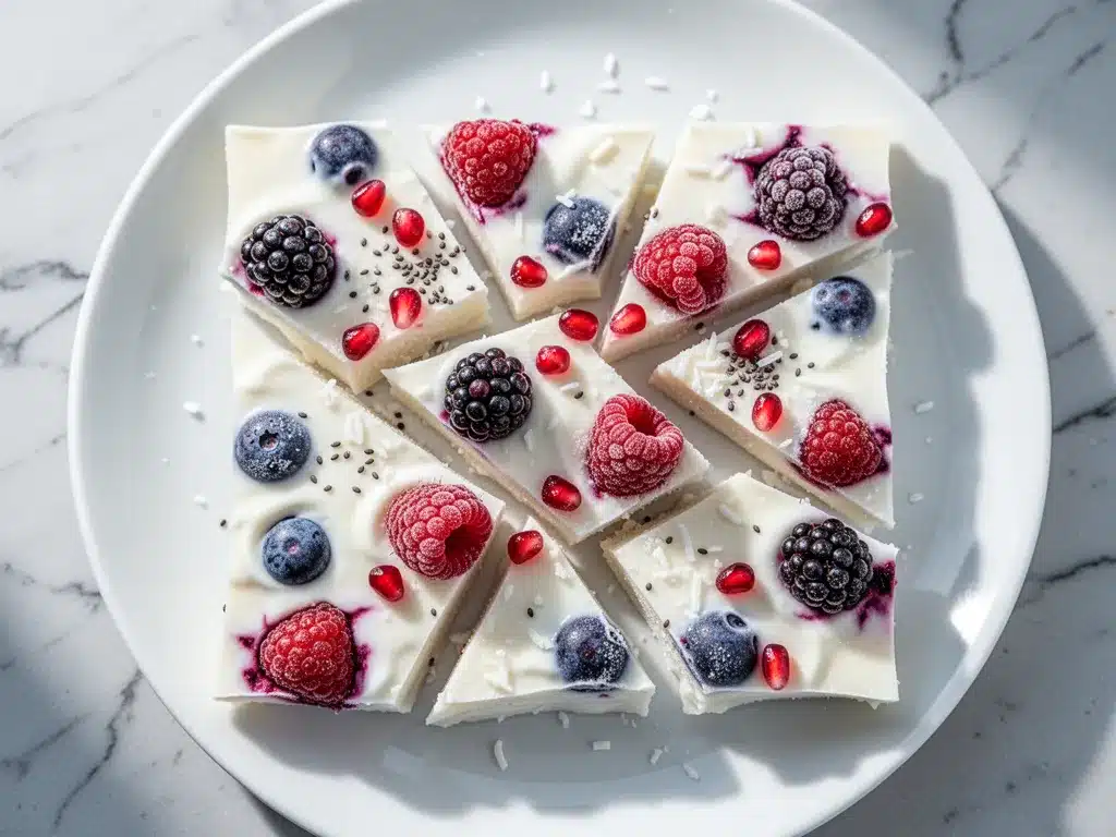 Low-Calorie Greek Yogurt Berry Frozen Bark: 5 Easy Summer Snacks 4 Low-Calorie Greek Yogurt Berry Frozen Bark preparation steps
