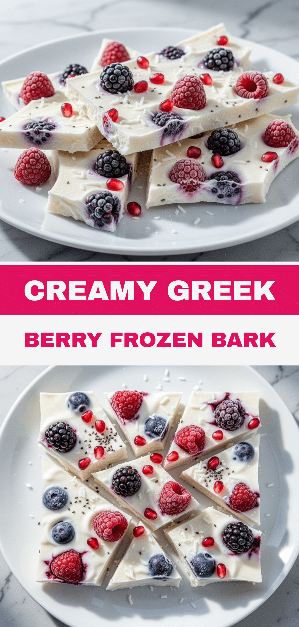 Low-Calorie Greek Yogurt Berry Frozen Bark: 5 Easy Summer Snacks 5 Low-Calorie Greek Yogurt Berry Frozen Bark recipe