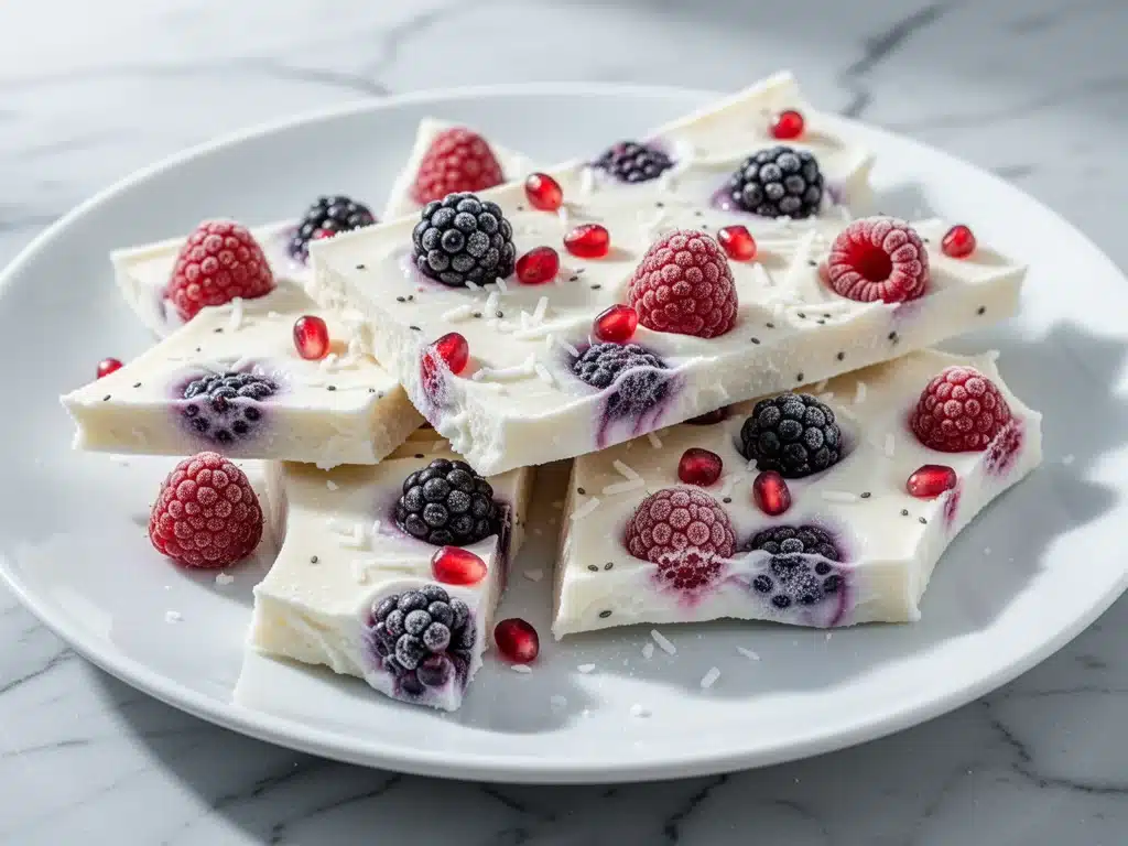 Low-Calorie Greek Yogurt Berry Frozen Bark - featured image