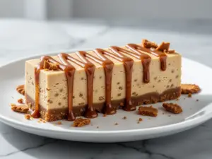 no-bake biscoff cheesecake bars - featured image