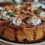 no-bake pumpkin cheesecake - featured image