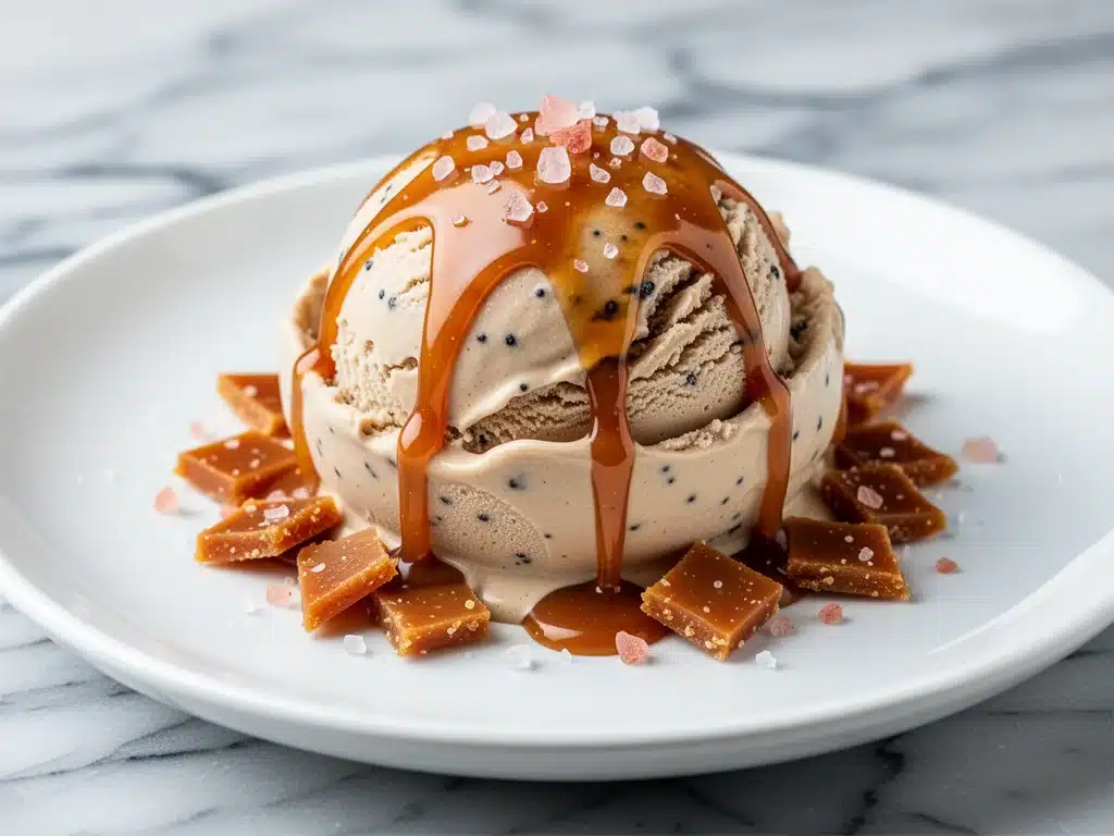 no-churn salted caramel ice cream - featured image