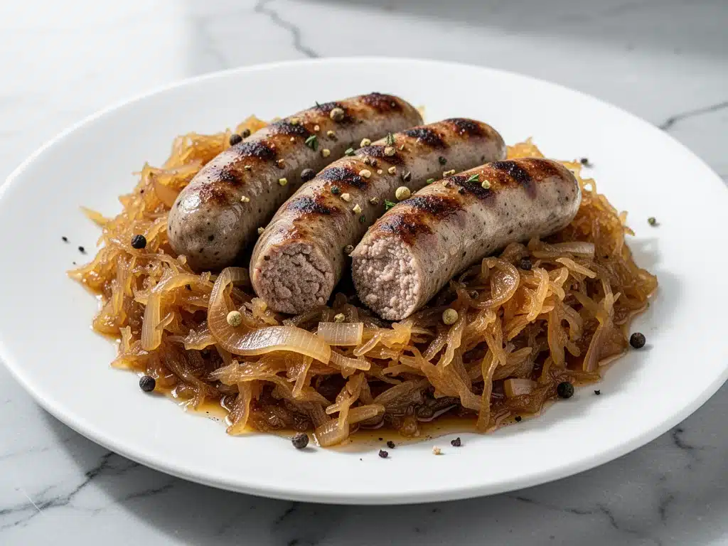 Oktoberfest beer braised bratwurst - featured image