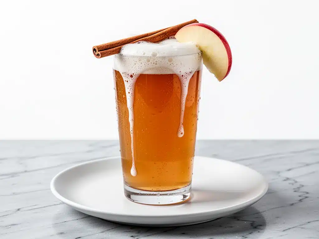 Oktoberfest Spiced Apple Cider Beer Cocktail - featured image