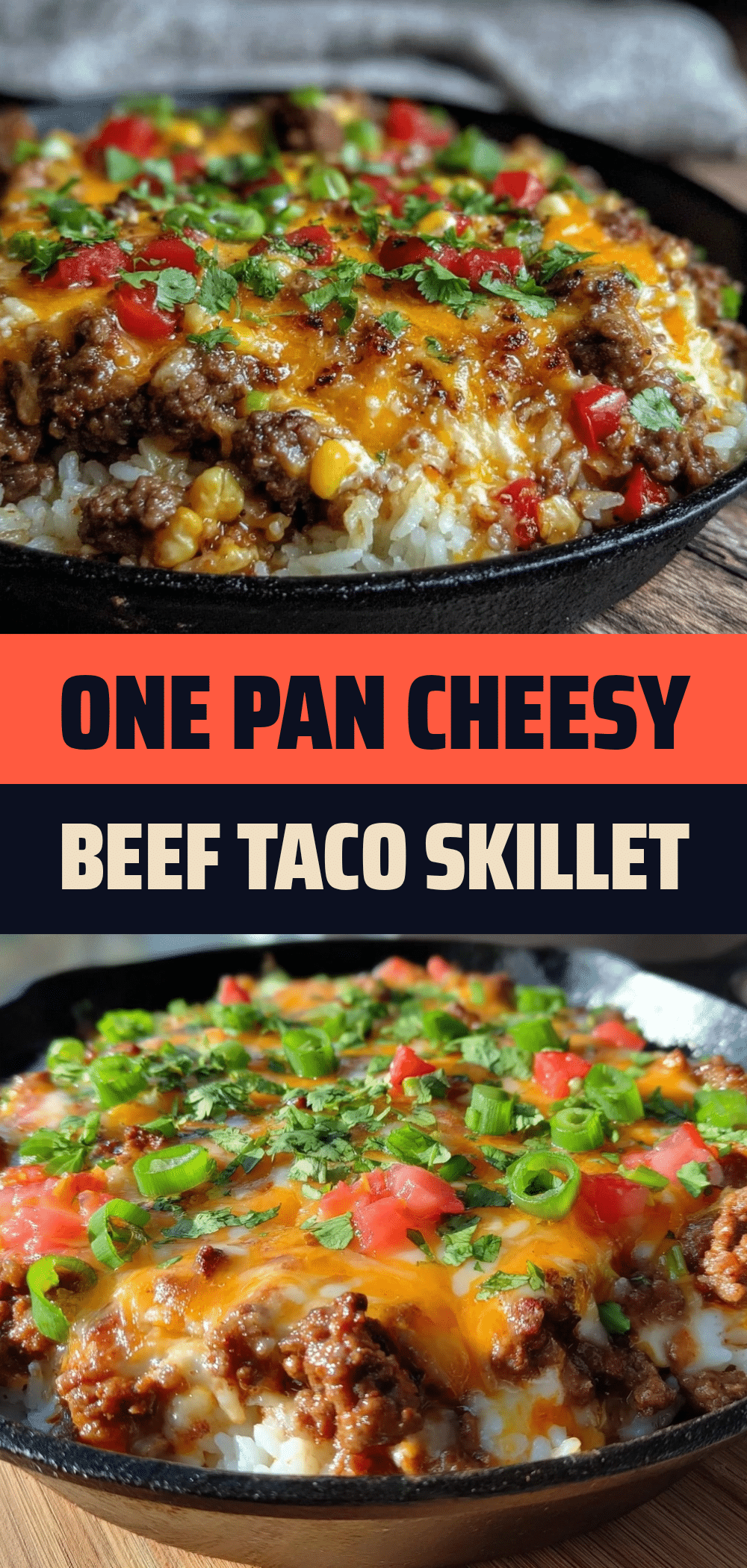 One-Pan Cheesy Ground Beef Taco Skillet: Grandma’s Way 5 One-Pan Cheesy Ground Beef Taco Skillet recipe