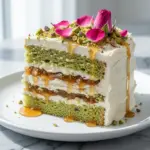 pistachio rosewater cake - featured image