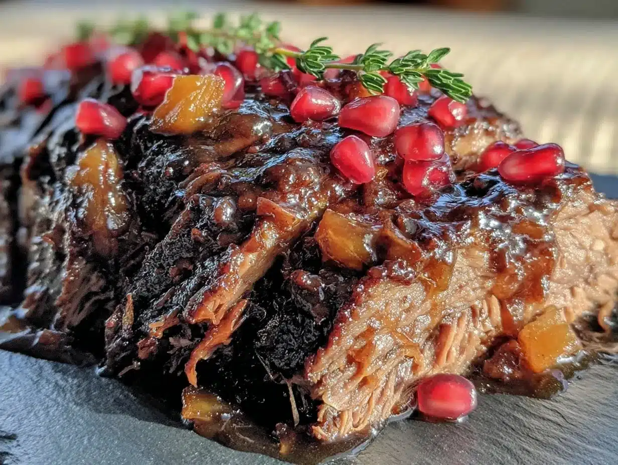 Rosh Hashanah Pomegranate Glazed Brisket: The Easy, Foolproof Holiday Main 4 pomegranate glazed brisket preparation steps