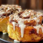 pumpkin spice cinnamon rolls - featured image