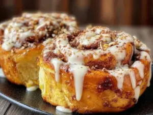 pumpkin spice cinnamon rolls - featured image