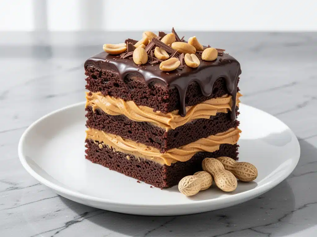 Reeses Peanut Butter Layer Cake - featured image