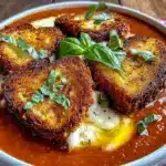 roasted tomato basil soup - featured image