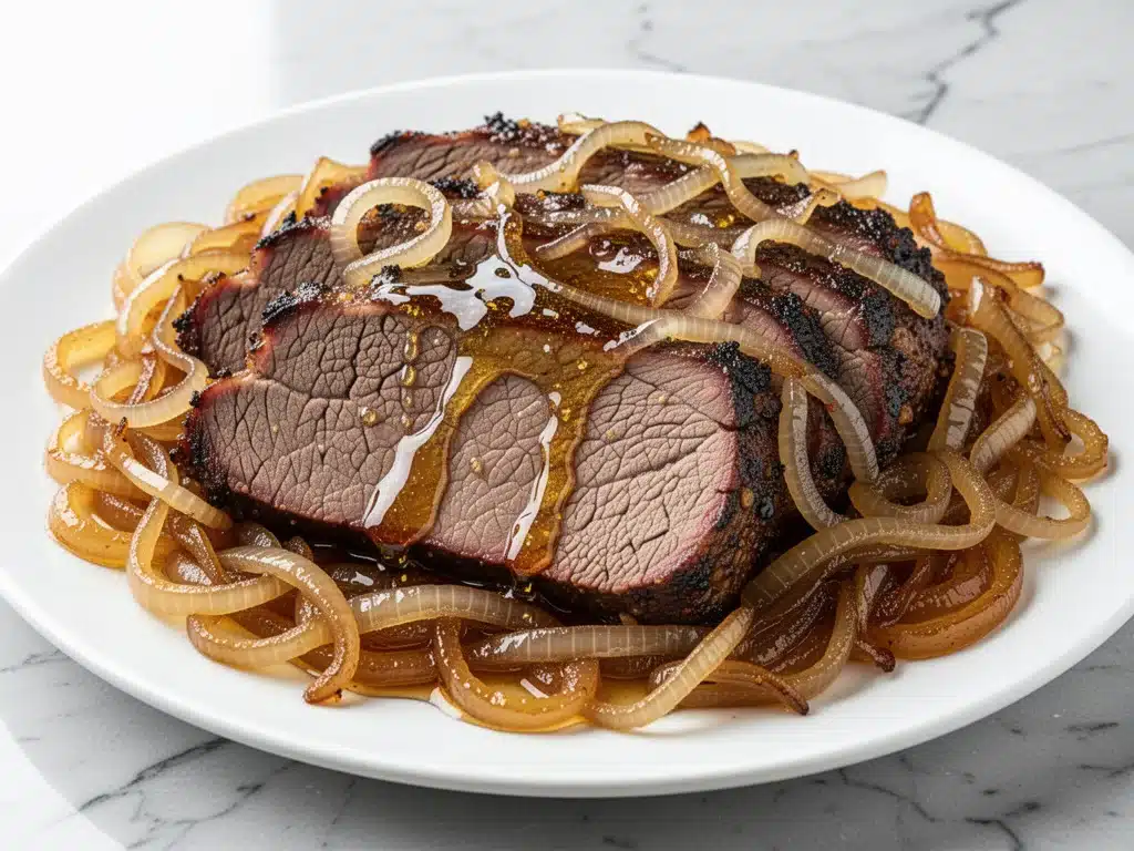 Home 4 Rosh Hashanah honey glazed brisket - featured image