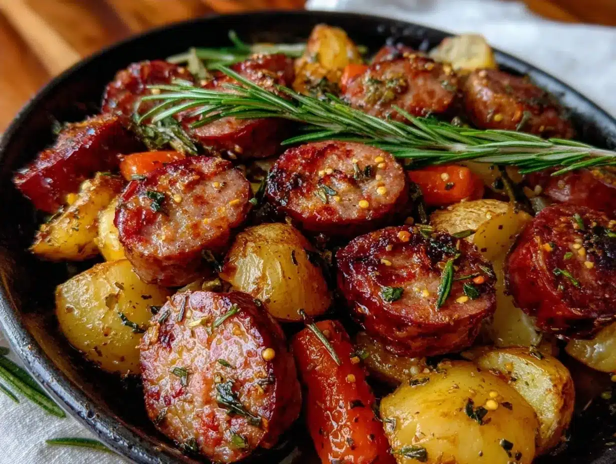 Fall Sheet Pan Sausage & Root Veggies: Best Campfire Dinner 4 sheet pan sausage and root veggies preparation steps