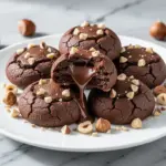 small batch fudgy Nutella stuffed cookies - featured image