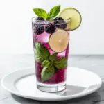 Sparkling Blackberry Basil Mocktail - featured image
