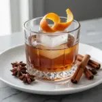 spiced brown butter bourbon old fashioned - featured image