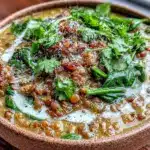 vegan coconut curry lentil soup - featured image