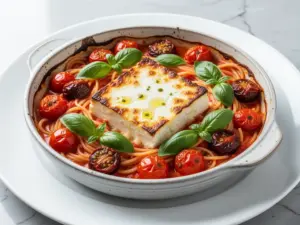 viral baked feta pasta - featured image